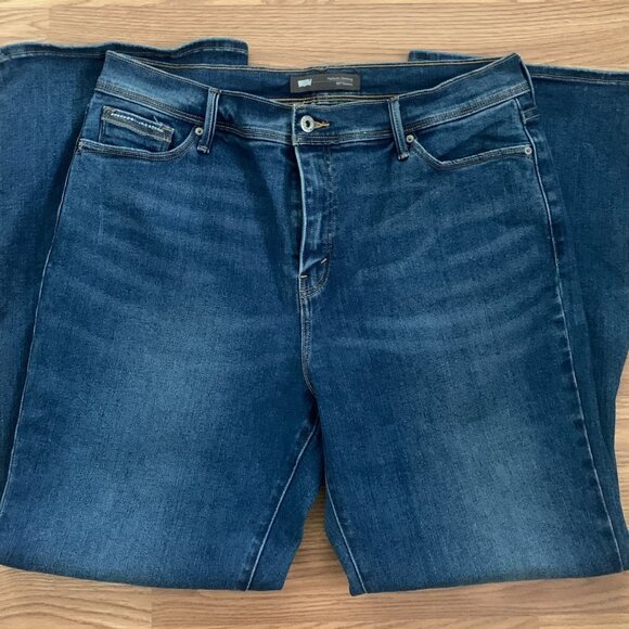 Levis Jeans Blue Perfectly Slimming Boot Cut 512 Denim Pants High Rise Sz 16S - Picture 1 of 14